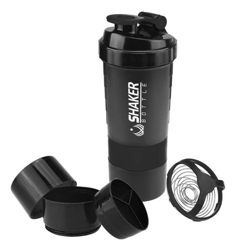 Botella De Agua Pro Gimnasio Con Mezcladora Para Proteína