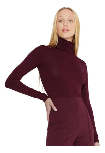 Polera Dama Manga Larga Con Cuello Algodón Muy Calientes