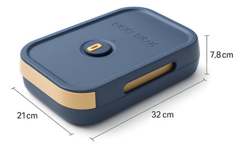 Huevera Caja Organizadora Huevos Aiplable 18 Unidades Azul Marino