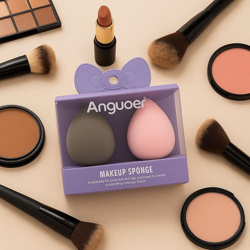 Kit Esponja De Maquillaje Blender Profesional Sin Marcas X2 Blanco Mini