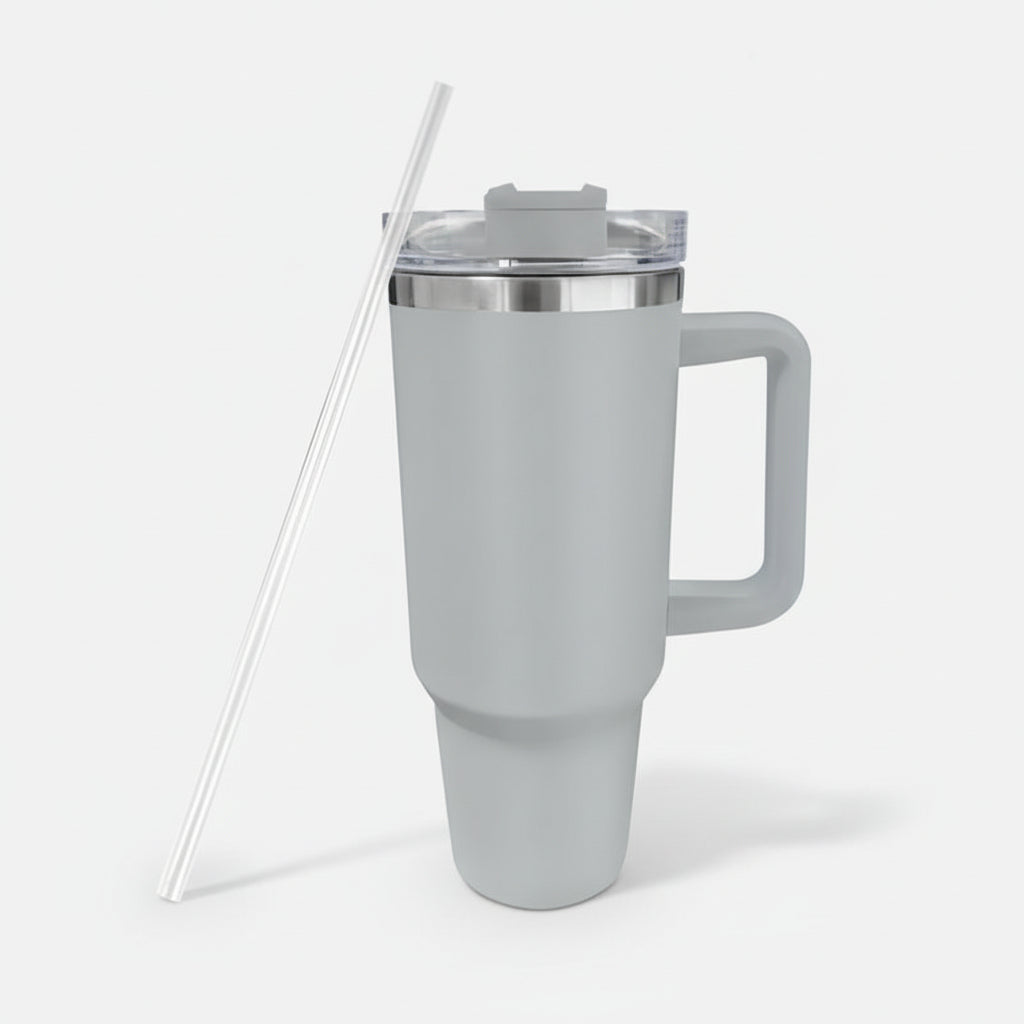 Vaso Térmico Premium Bebidas Frías Y Calientes 1.2lt Gris