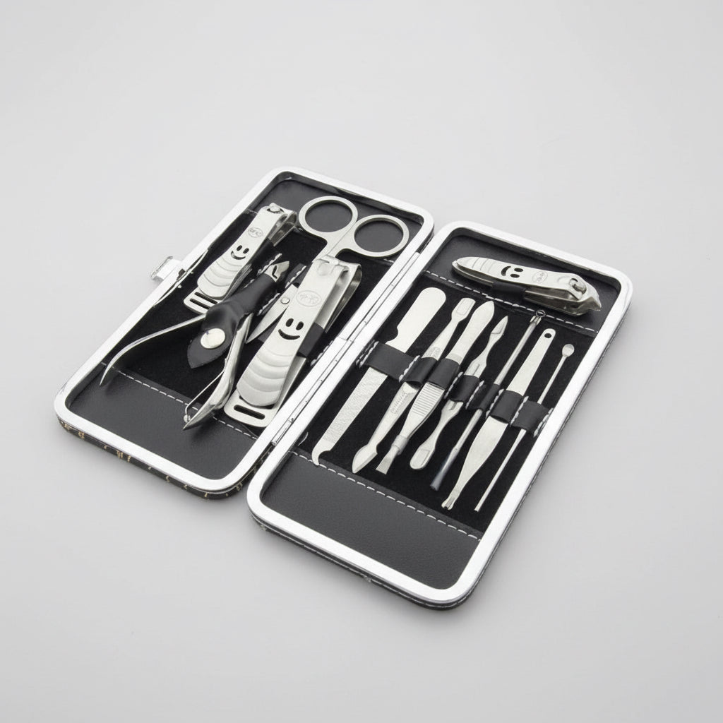 Kit Manicura Pedicura Profesional Acero Inoxidable C/estuche