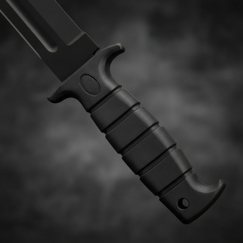 Cuchillo Camping Caza 30 Cm Con Estuche Premium Negro