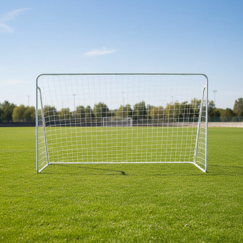 Arco De Futbol Con Red Premium Calidad Blanco