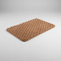 Alfombra De Baño Antideslizante Y Super Absorbente Marrón Claro Geométrico