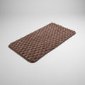 Alfombra De Baño Antideslizante Y Super Absorbente Marrón Oscuro Geométrico