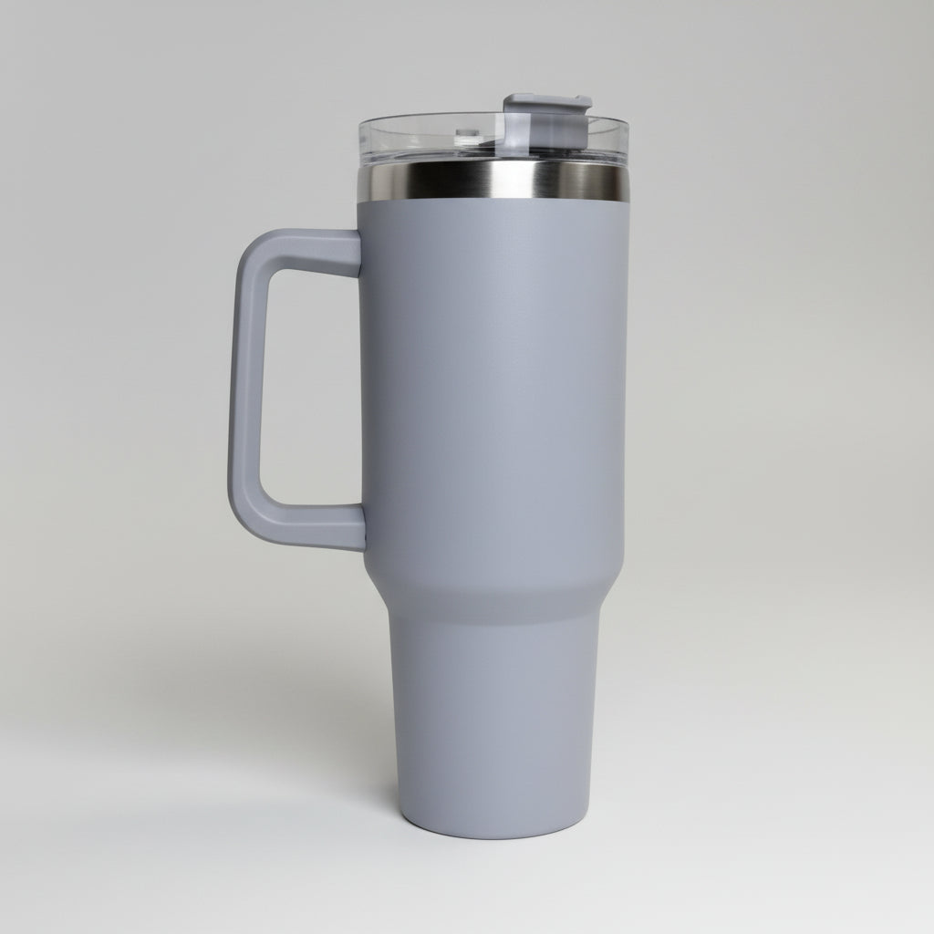 Vaso Térmico Premium Bebidas Frías Y Calientes 1.2lt Gris