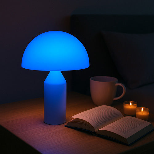 Lámpara Interior Mesa De Luz Táctil Colores Inalámbrica Varios Colores Blanco