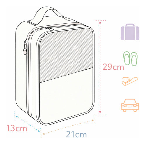 Organizador Neceser Multiuso 3 Compartimentos Impermeable Negro