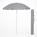 Sombrilla Playa Jardín Premium Con Filtro Uv Exterior Gris Lisa