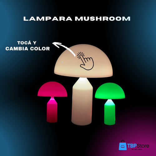 Lámpara Interior Mesa De Luz Táctil Colores Inalámbrica Varios Colores Blanco