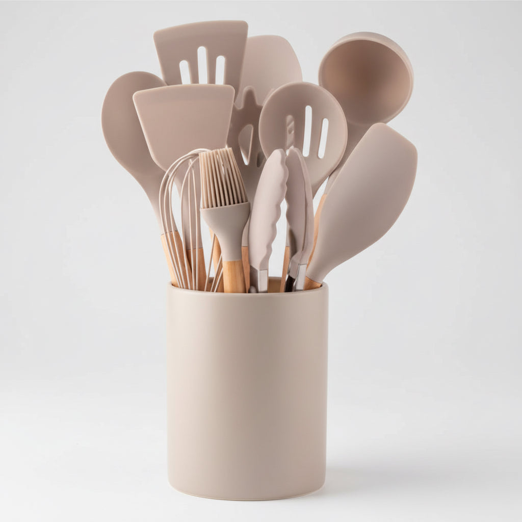 Juego Kit De Menage 12 Piezas Utensilios De Cocina Silicona