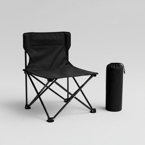 Silla De Camping Playa Verano Resistente Lona Negro