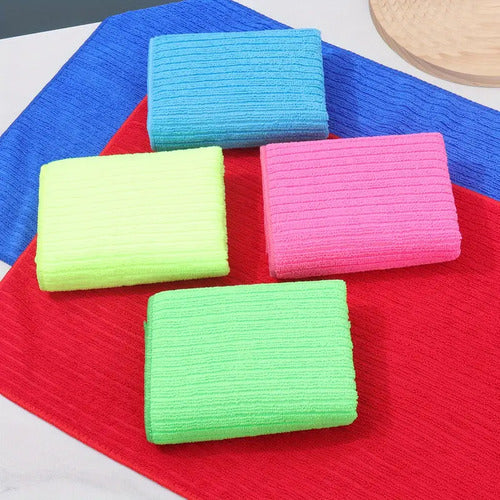 Set X 6 De Microfibra Franela Paño Secado Hogar Cocina Auto