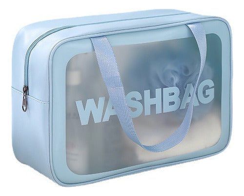 Neceser De Viaje Organizador Transparente Agua Lisa