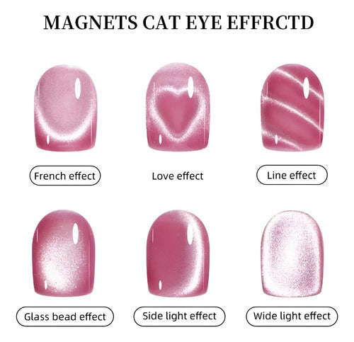 Imán Uñas 3 En 1 Efecto Ojo De Gato Nail Art Profesional