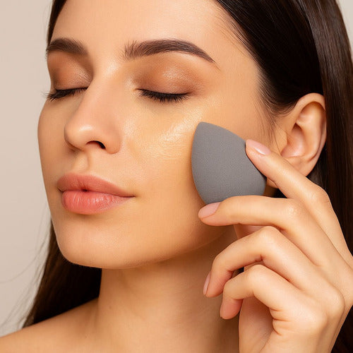 Kit Esponja De Maquillaje Blender Profesional Sin Marcas X2 Blanco Mini