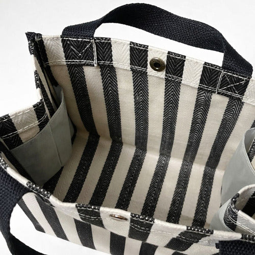 Bolso De Playa Negro Playero Cartera Verano Para Mujer Negro Rayas Plateado Negro