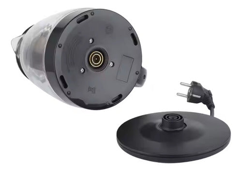 Jarra Electrica De Vidrio 2l Color Negro Negro