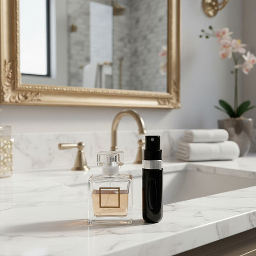 Atomizador De Perfume Recargable Mini Botella 5ml Portátil Negro