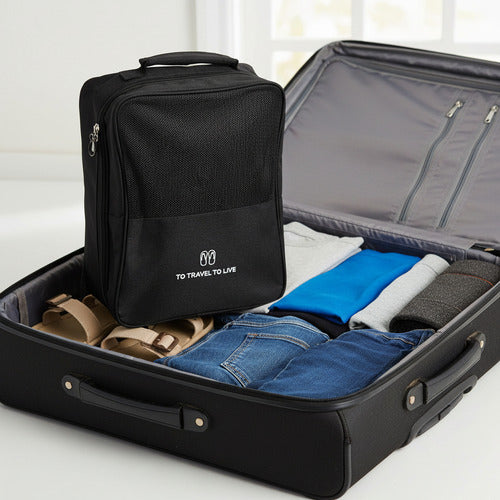 Organizador Neceser Multiuso 3 Compartimentos Impermeable Negro