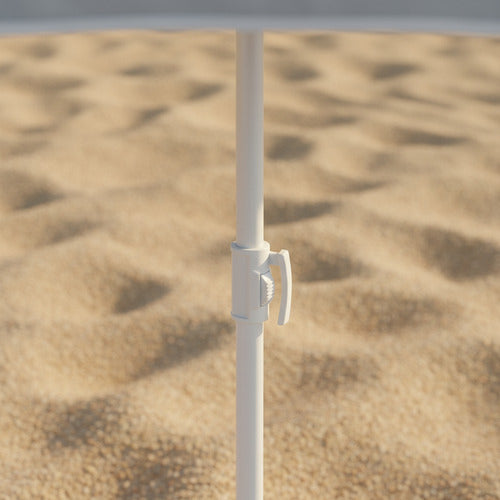 Sombrilla Playa Jardín Premium Con Filtro Uv Exterior Gris Lisa