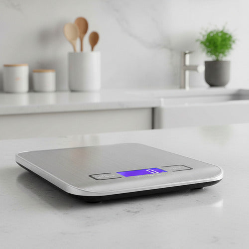 Balanza Cocina Digital Precisión Repostería 1g A 10kg Plateado 10 Kg