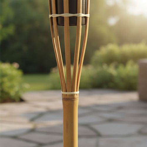 Antorcha De Bambú Anti Insectos Repele Insectos Pack X3 Marrón Claro