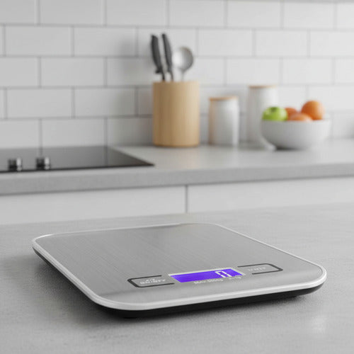 Balanza Cocina Digital Precisión Repostería 1g A 10kg Plateado 10 Kg