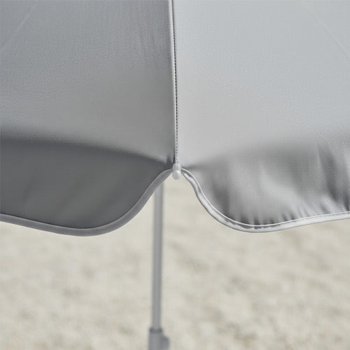 Sombrilla Playa Jardín Premium Con Filtro Uv Exterior Gris Lisa