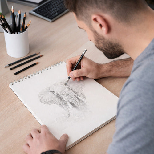 Block Hojas De Dibujo A4 160 Gramaje X24 Papel Blanco Blanco Lisa