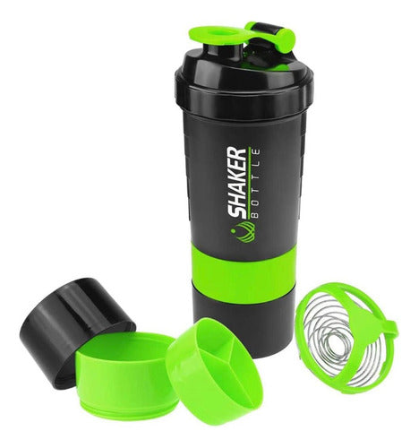 Botella De Agua Pro Gimnasio Con Mezcladora Para Proteína