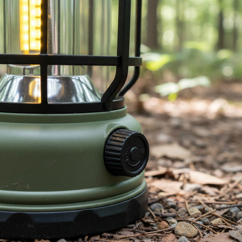 Farol Solar Recargable Camping Jardin Led Verde