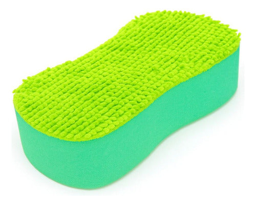 Esponja Auto 2 En 1 Lavado, Pulido Y Brillo Sin Rayar X2