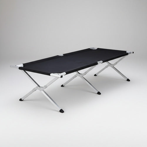 Catre De Aluminio Plegable Calidad Superior Camping Negro