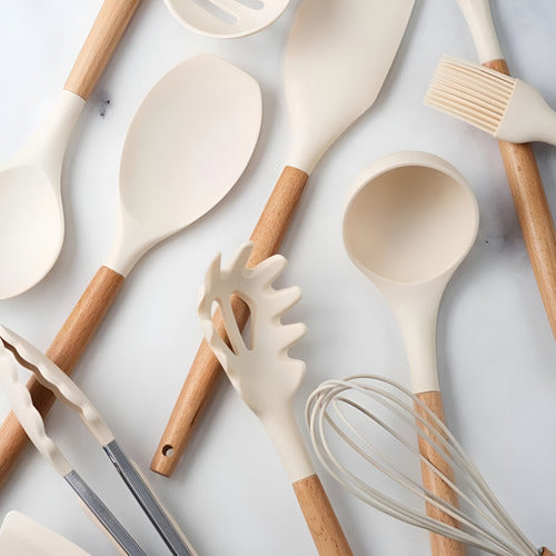 Juego Kit De Menage 12 Piezas Utensilios De Cocina Silicona