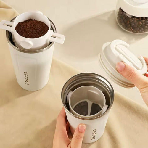 Vaso Térmico Para Café 510ml Portátil - Antiderrames Premium