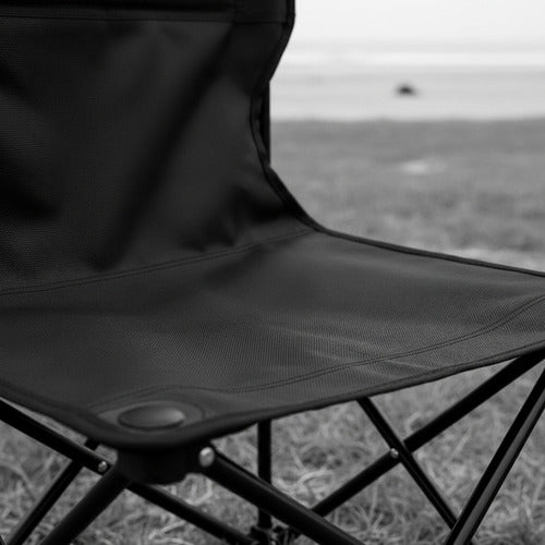 Silla De Camping Playa Verano Resistente Lona Negro