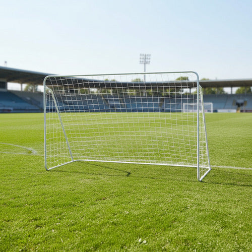 Arco De Futbol Con Red Premium Calidad Blanco