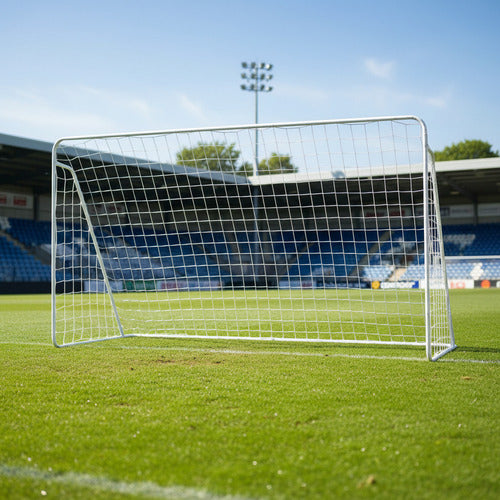 Arco De Futbol Con Red Premium Calidad Blanco