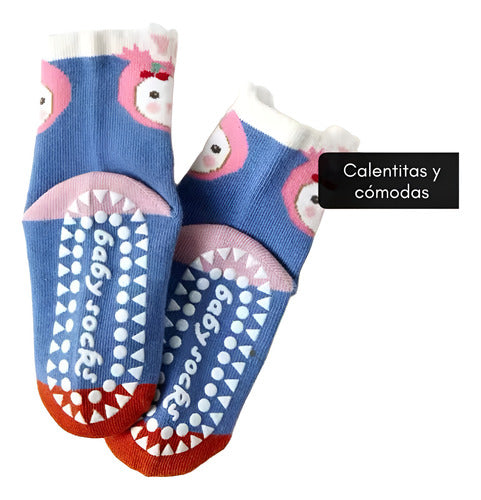 Pack Medias Para Bebé De Algodón X6 - Súper Cómodas Estampado Rosa Estampado Unico