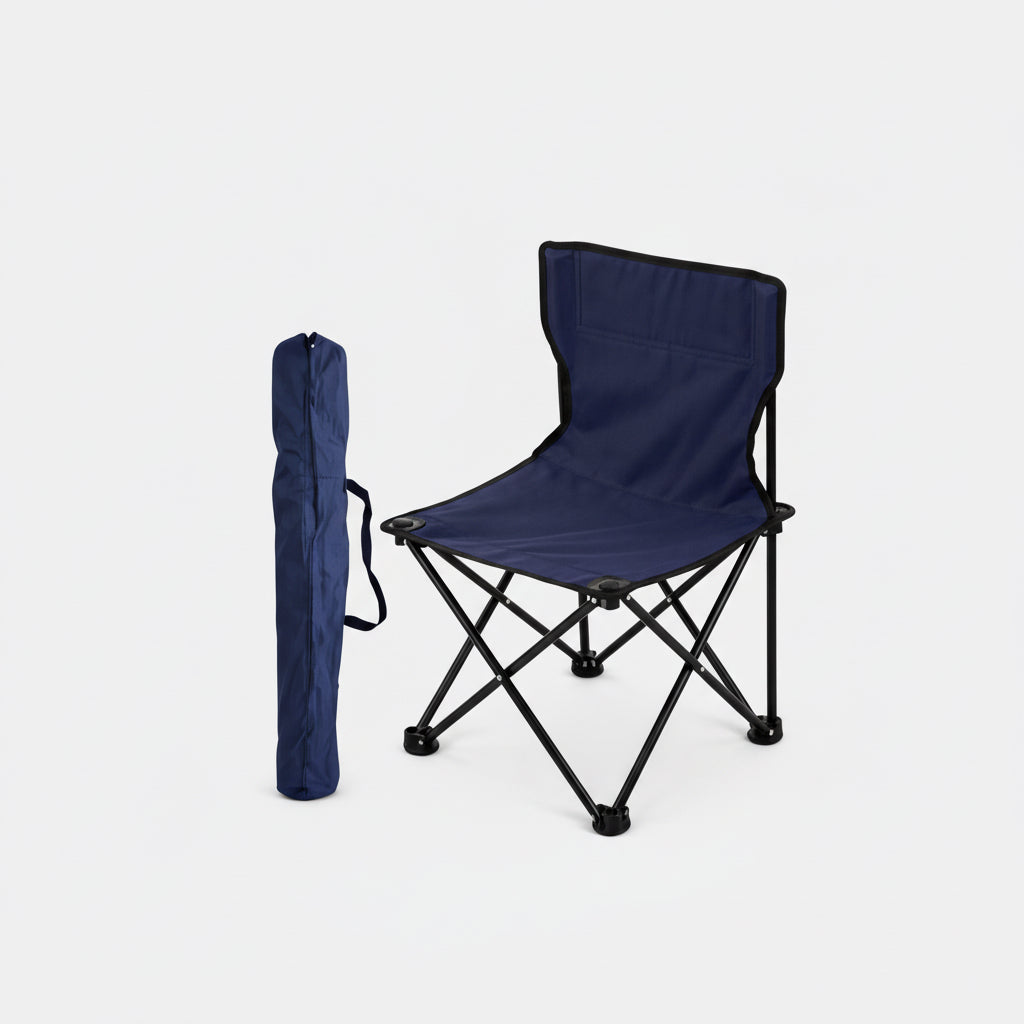 Silla De Camping Playa Verano Resistente Lona Azul