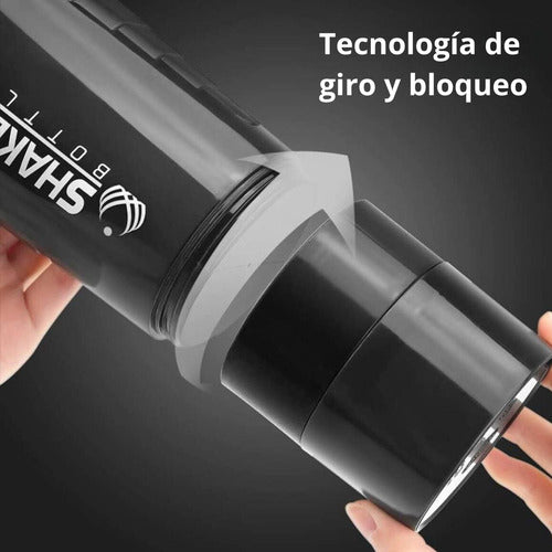 Botella De Agua Pro Gimnasio Con Mezcladora Para Proteína