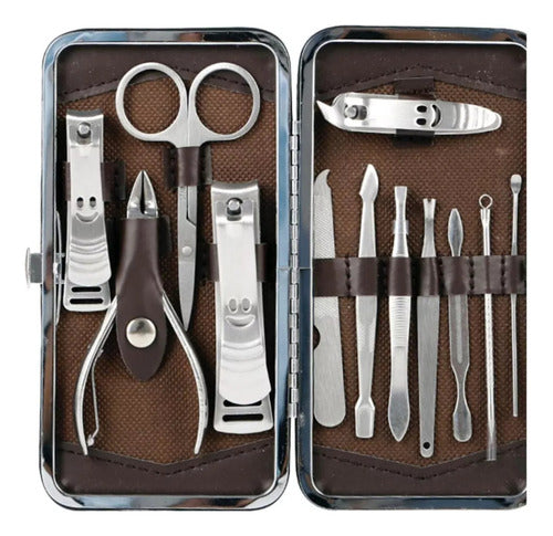 Kit Manicura Pedicura Profesional Acero Inoxidable C/estuche