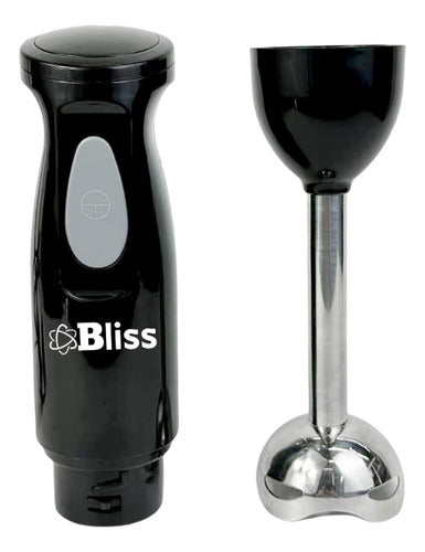 Mixer Procesadora Acero Inoxidable Eléctrica De Mano Negro