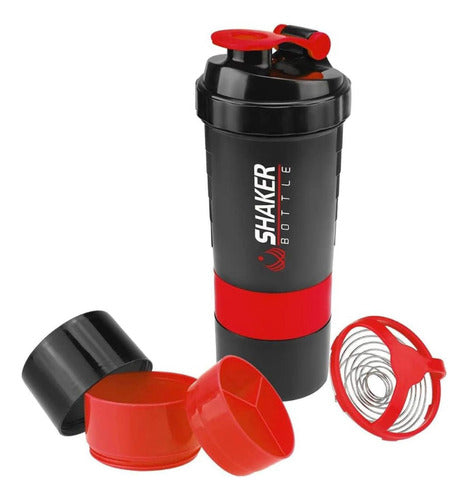 Botella De Agua Pro Gimnasio Con Mezcladora Para Proteína