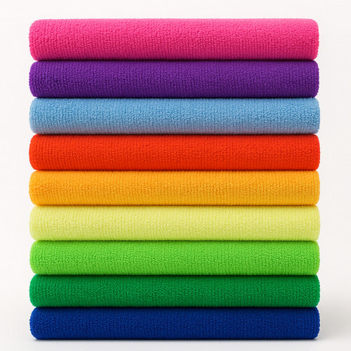 Paño De Microfibra Grande Muy Absorbente X12 40x40cm Blanco