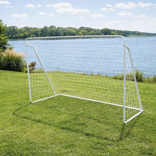 Arco De Futbol Con Red Premium Calidad Blanco