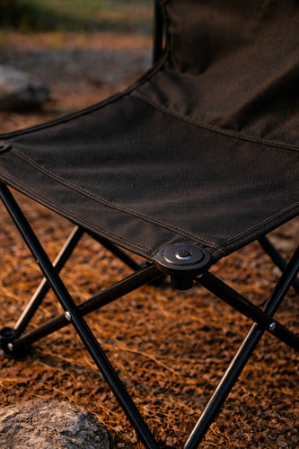 Silla De Camping Playa Verano Resistente Lona Negro