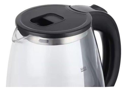 Jarra Electrica De Vidrio 2l Color Negro Negro